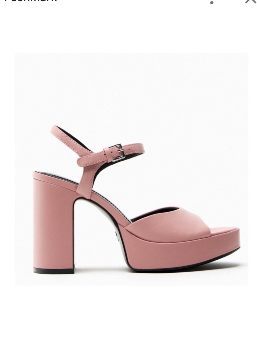 Zara Pink Platform Heeled Sandal